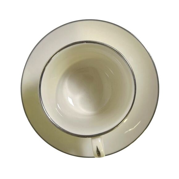 Royal Devon Triomphe Retired 'Christmas' Platinum Trim Cup and Saucer Set-Rare - Picture 4 of 4